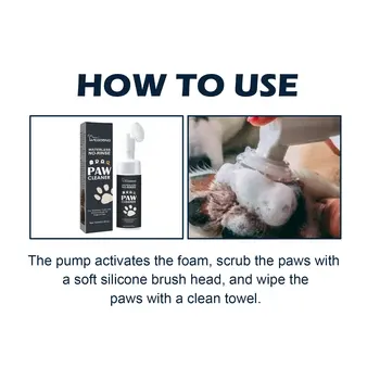 Cat paw cleaning special cleaning foam, pet foot cleaner does not wash paw care products for dogs - delivery silicone brush 6