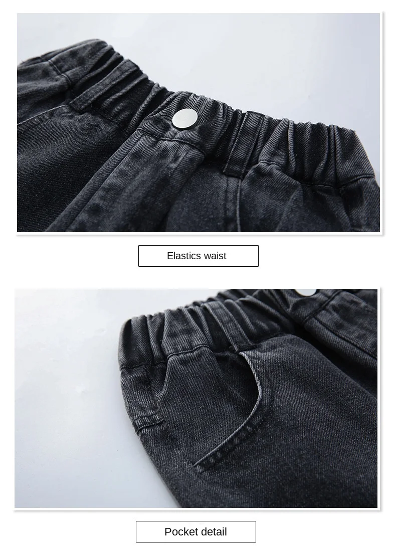 2026 نمط فضفاض غير رسمي للمراهقات جينز سميك للخريف والشتاء مستقيم واسع الساق من قماش الدنيم بنطلون جينز دافئ للأطفال