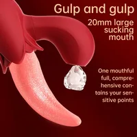 3-in-1-Saug- und Leckstimulator, Klitorismassagegerät, intimes Spielzeug für Damen, vaginale Saugkraft mit ausziehbarer Zunge 3