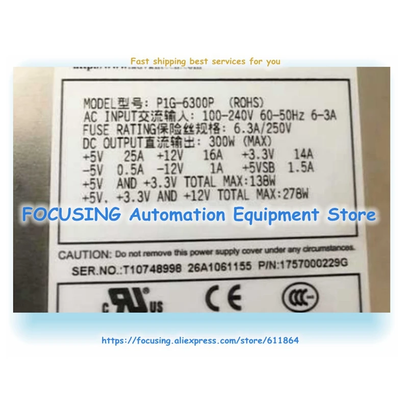 

P1G-6300P 1U 300W 100% протестирован перед отправкой 90% Новинка