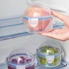 Reusable Food Saver Box Tomato Garlic Onion Lemon Keeper Refrigerator Clear Box Vegetable Fruit Holder for Food Fresh Keeping 1