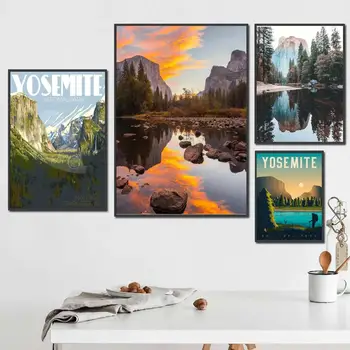 Yosemite Scenery Wall Art x Canvas Poster stampa decorativa per Home Bar Cafe regalo ideale 1