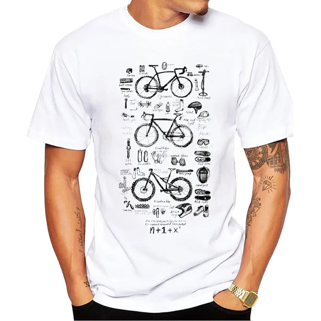 TEEHUB Vintage MTB Men's T-Shirts Retro Old Bicycle Print Boy T-Shirt Short Sleeve Cycg Sport Tops Bike Lovers Tees_voghion.com