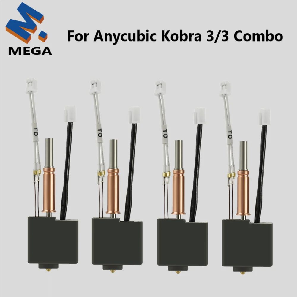 Für Anycubic Kobra 3 V2 Hotend Düse Thermistor Heizung 24V 50W Heizblock für Anycubic Kobra 3 Combo Ersatzteile Zubehör