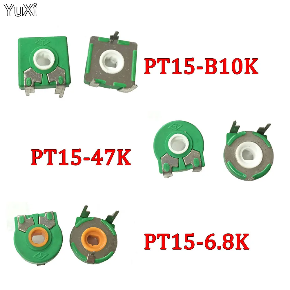 T Brand Spain Potentiometer PT15-47K/6.8K/B10K Adjustable Potentiometer Horizontal Elliptical Hole Rotation Adjustable Resistor