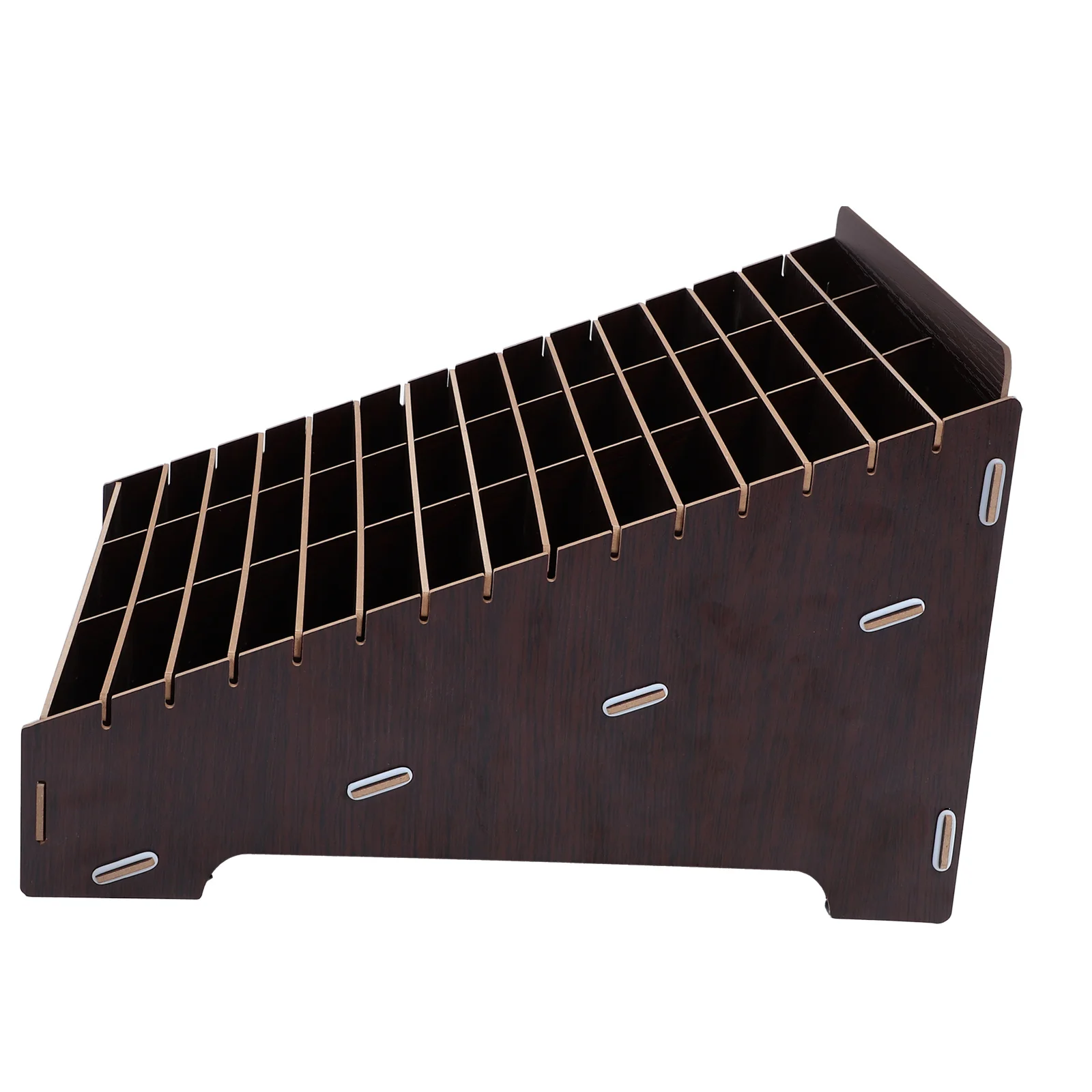 

Wood Multi-grid Phones Holder Phones Storage Case Tabletop Compartment Mobile Phone Box