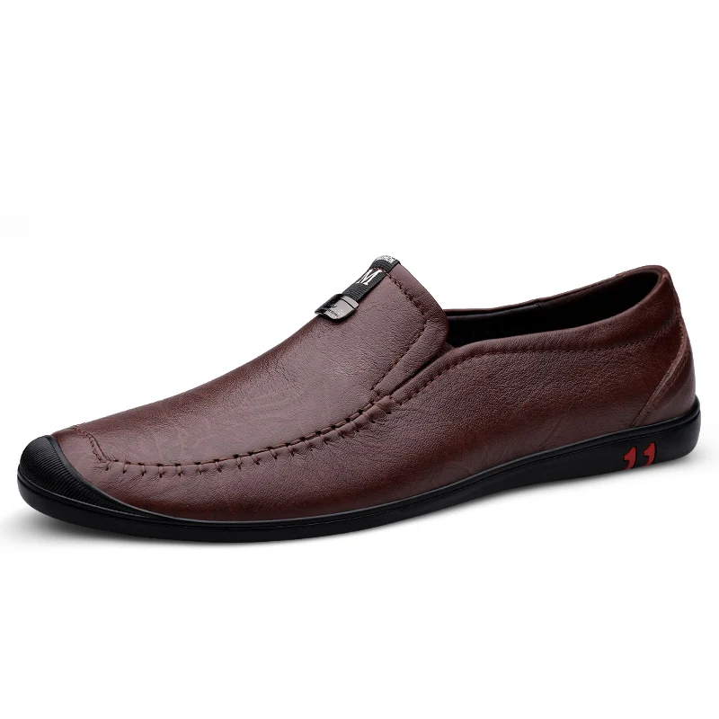 

Luxury Brand Mens Casual Shoes Genuine Leather Slip on Loafers Shoes Men Business Comfortable Shoe Male Leisure Driving Footwear