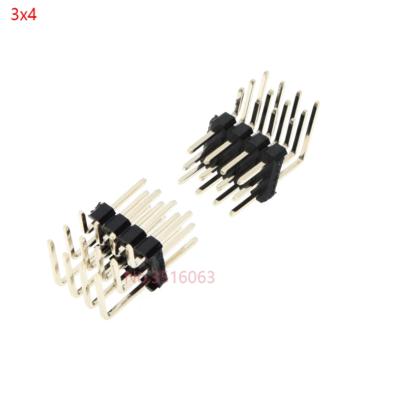 Adapter 4 Pin 20 Stück 2x6 Pin Header – Rechter Winkel, 2,54mm
