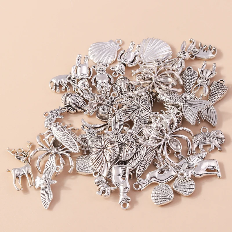 Leslie 10 Stück 32 x 18 mm große Hai-Anhänger aus Legierung für DIY-Schmuckherstellung, Zubehör, handgefertigte Armbänder, Halsketten, Anhänger – Detail 4