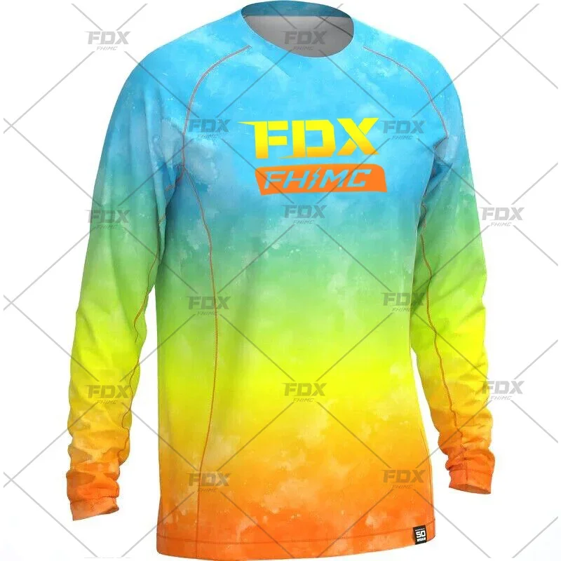 FDX FHMC Downhill Jersey Off Road Mountain Bike Racing T-Shirt Bicycle Cycling Bike Motorcycle Jersey Motocross Shirt MTB