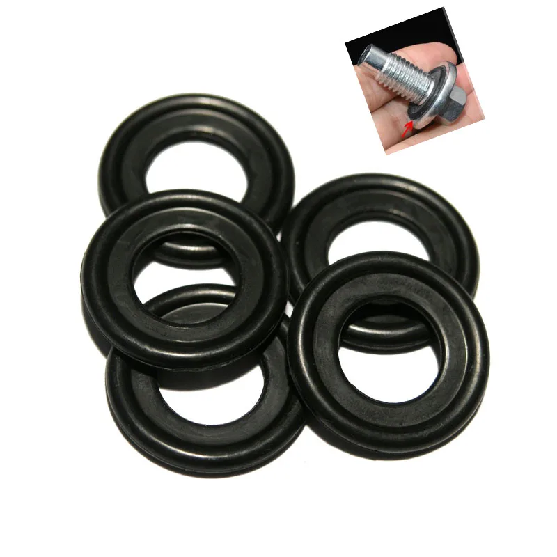10X Black Rubber Oil Drain Plug Gaskets Washer Replacement for Saab 9-3X Vauxhall Astra Insignia Signu VX220 Vectra Zafira