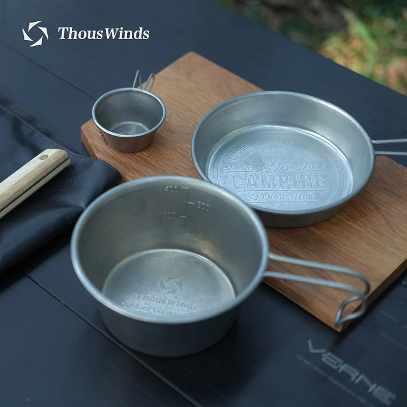 Thous Winds 캠핑 컵, 시에라 컵, 야외 캠핑 식기, 볼 플레이트, 배낭 하이킹 피크닉 캠핑 용품, 40 ml, 280 ml, 450ml, Camping Sierra Cup