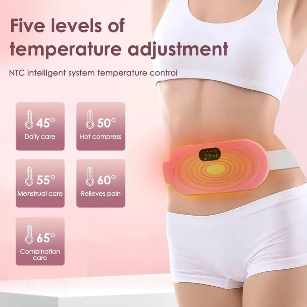 

Portable Cordless Heating Pad For Stomach, 5-Speed Temperature Adjustment Back And Belly Heating Pad For Women J3B0