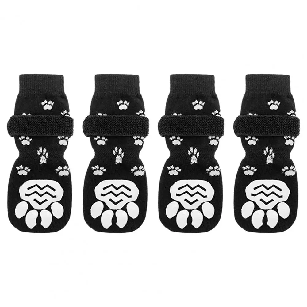 4Pcs Pretty Pet Socks Cotton Dog Socks Breathable Anti scratch Wear