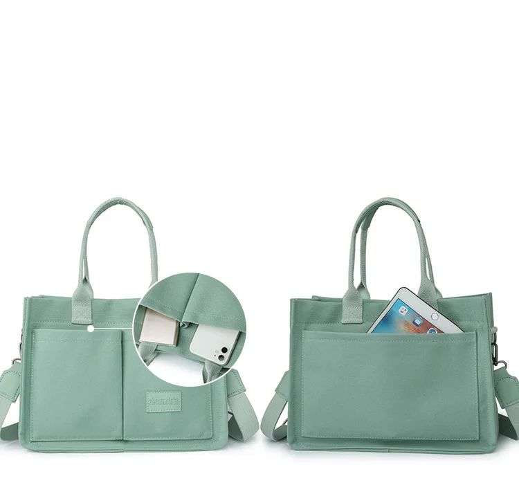 Fashionable Women's Canvas Shoulder Bag Retro Large Capacity Bag_voghion.com