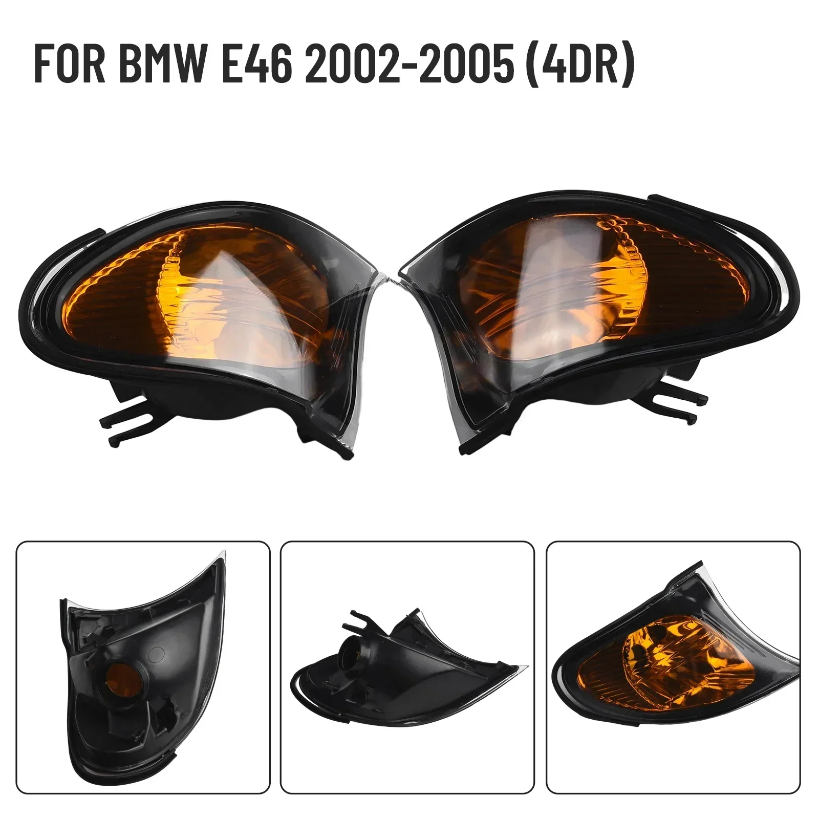 Clignotants Avant Gauche Droite Ambre Pour BMW 3 Series E46 Coupé 1998-2001 - 63126904299 63126904300