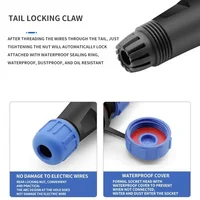 5 Sets SP17 Waterproof Connector IP68 Aviation Plug Male Female Socket Set Docking Electric Panel Install 2/3/4/5/7/9 Pin 4