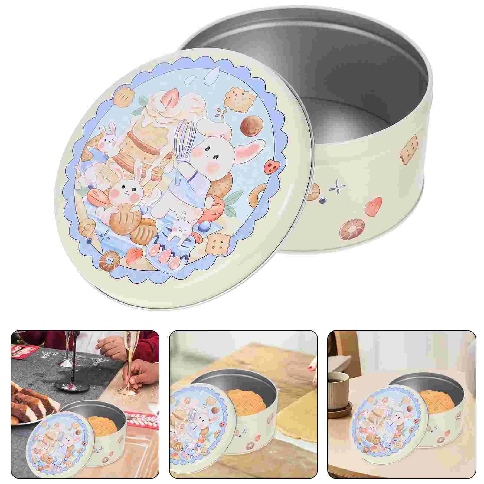 

Cookie Jar Christmas Candy Tin Containers Simple Storage Case with Lid Tins Lids Tinplate Cookies Birthday Decoration for Girl