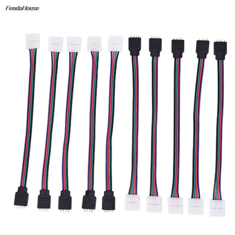 

10Pcs 15cm 4 Pin 5050 3528 LED RGB Strip Extension Connector Cable Wire LED Strip Extension Cable G08 Whosale&DropShip