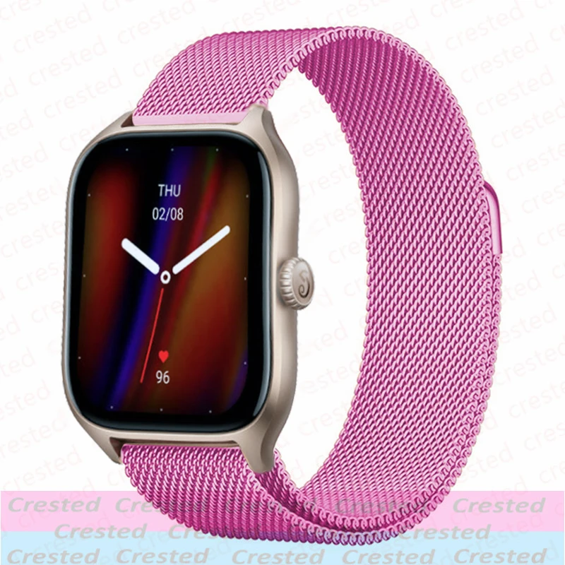 Sleek Milanese Metal Band, 20mm/22mm Adjustable Bracelet Strap