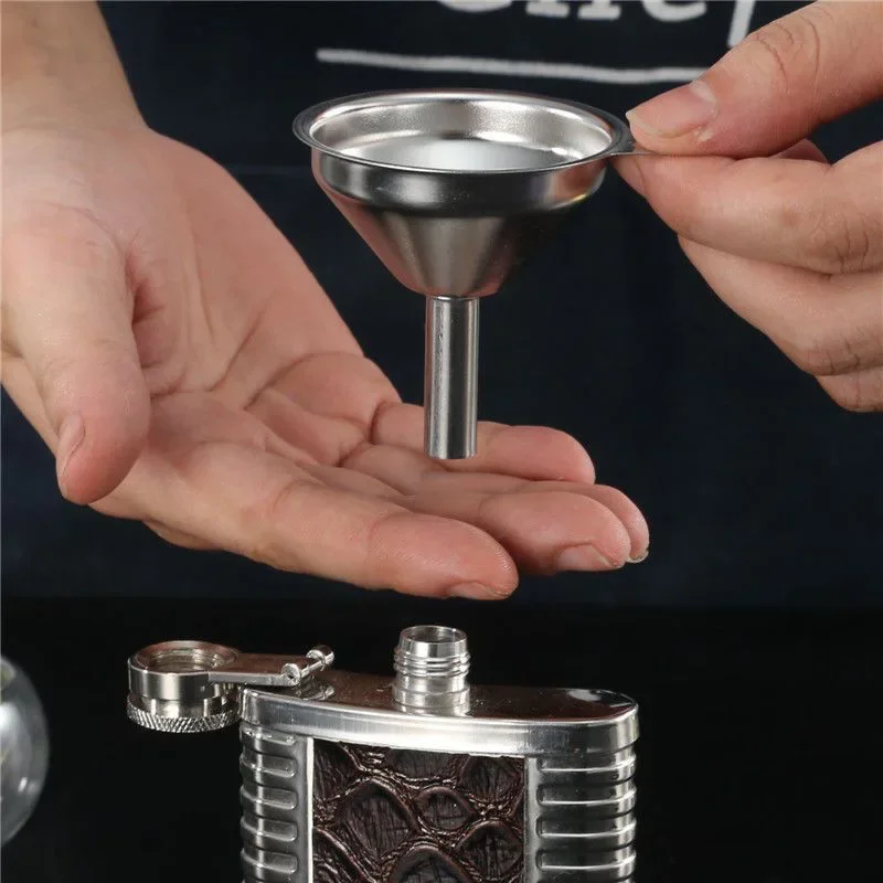 1Pc Mini Funnel Stainless Steel Small Funnels For Essential Oil Wine Spices Kitchen Liquid Dispenser