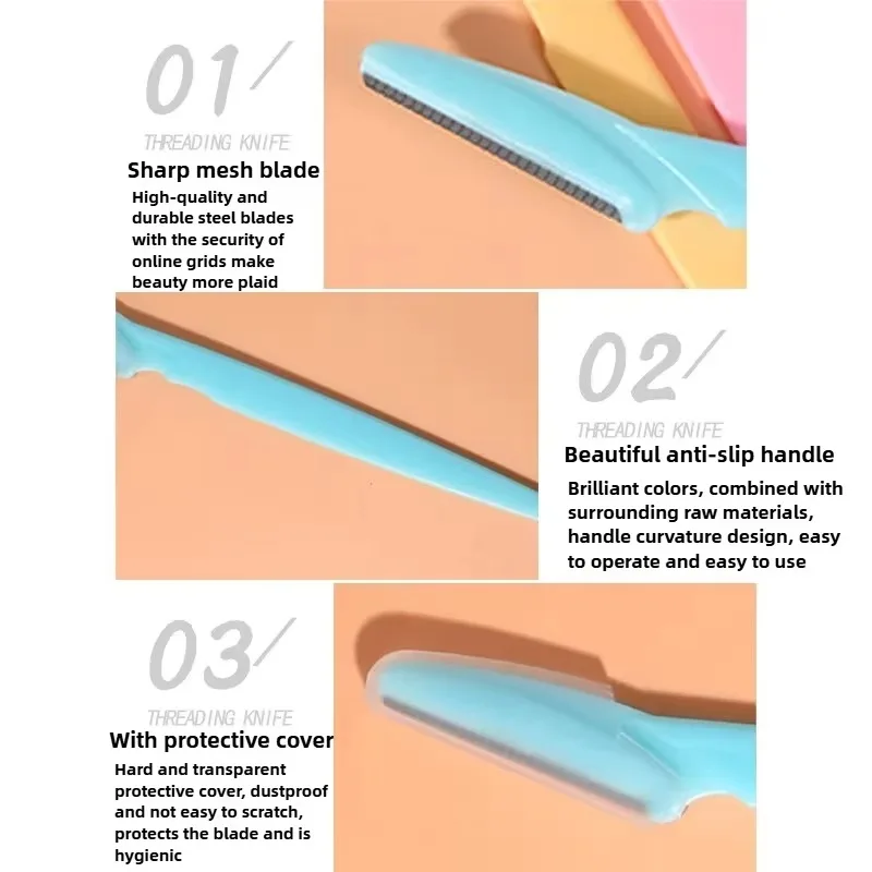 Women's Eyebrow & Facial Razor Multipurpose Dermaplaning Tool with Precision Cover Exfoliating Safety Beauty Care eyebrow razor set eyebrow razor