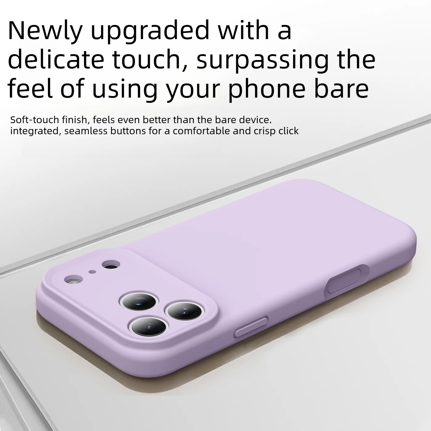 Premium Liquid Silicone Anti-Drop Phone Case with AI Camera Button Protection