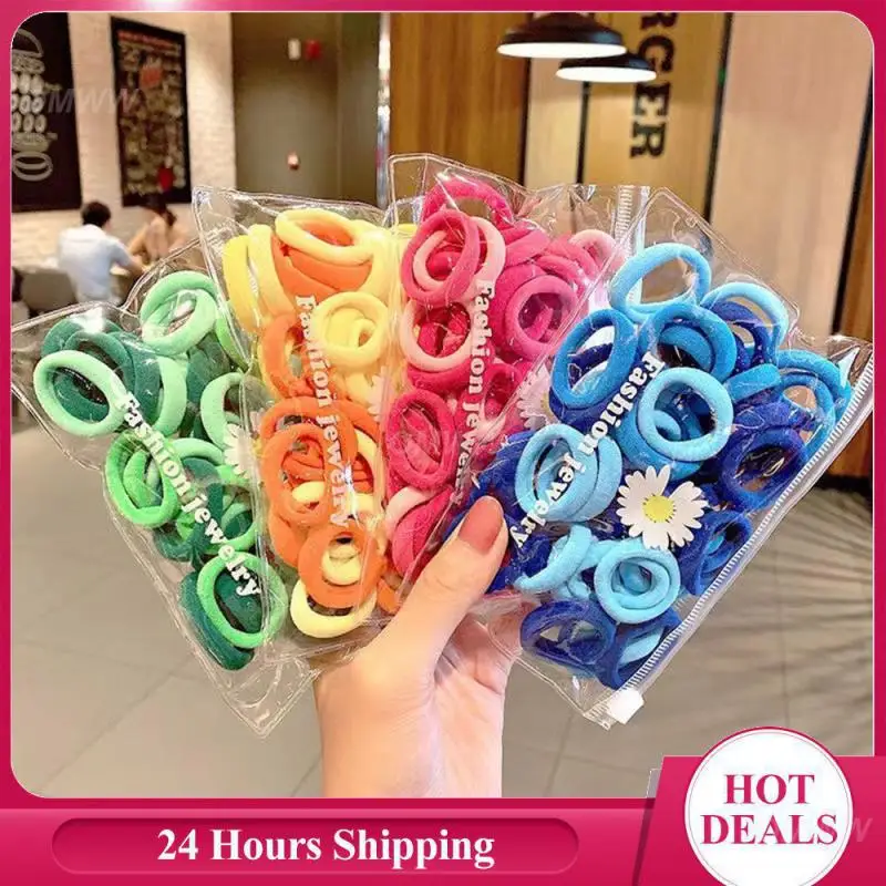 

Colorful Hair Band Durable And Sturdy Tighten The Ponytail Bracket Childrens Rubber Bands Hair Ropes/rubber Bands Cute Hairband