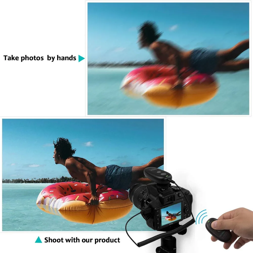 Professional 60M Wireless Camera Shutter Release Remote Control For Auto-focus, Single, continuous, delay, bulb shooting