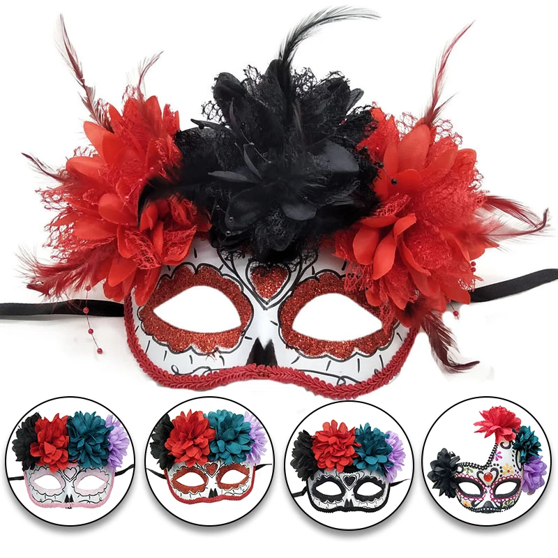 Red Female Masquerade Masks
