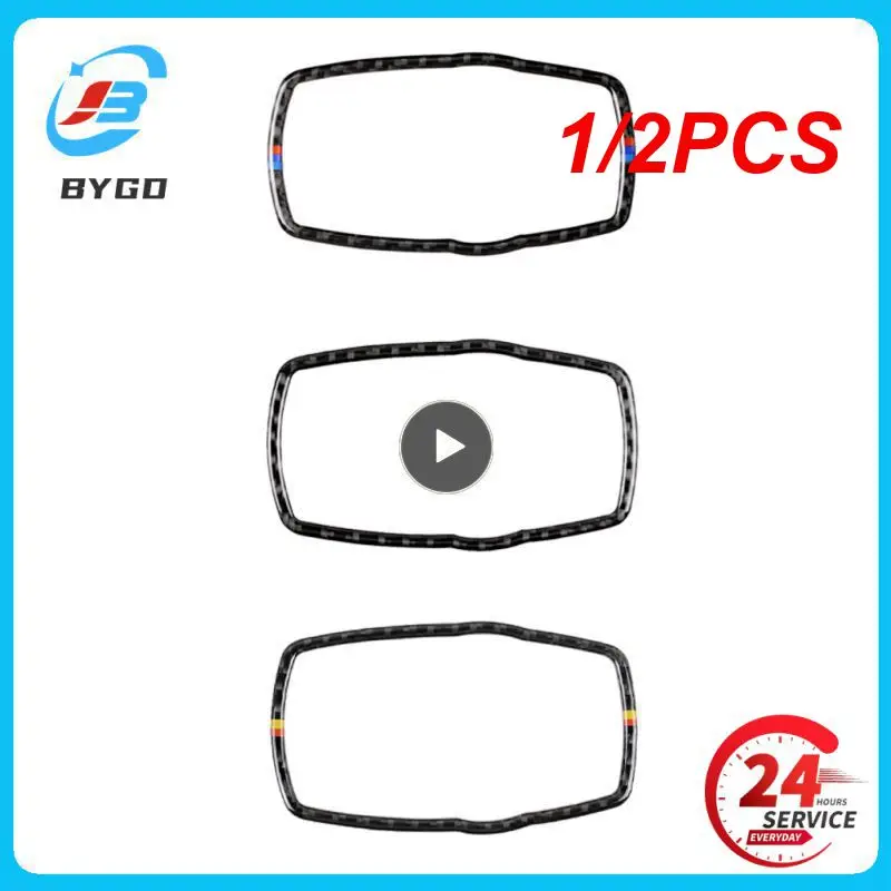 

1/2 шт. Автомобильная рамка из углеродного волокна для медиа-кнопки, наклейки, крышка ручки для F10 F20 F30 F34 F07 F25 F26 F15 F16 F-лучший интерьер