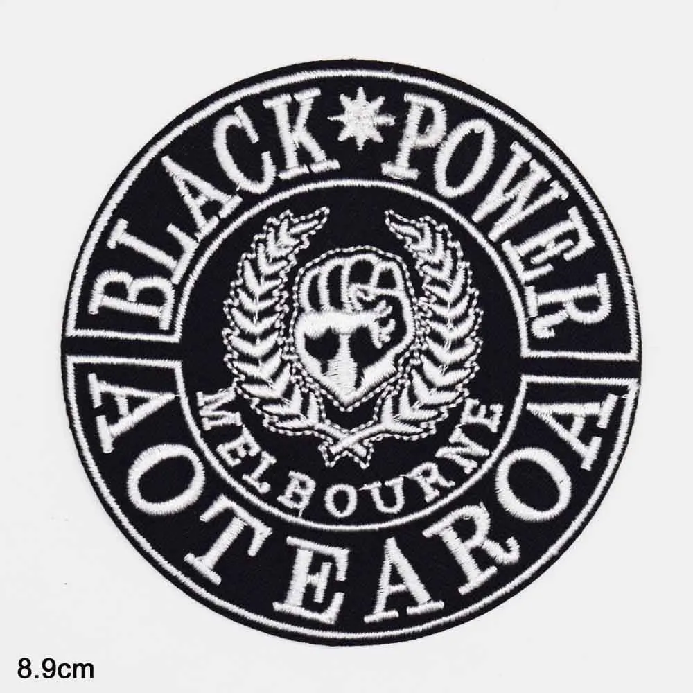 Black Power White Australia Aotearo Melbourne New Zealand Iron On Of Us Clothes Patches For Clothing Garment Wholesale
