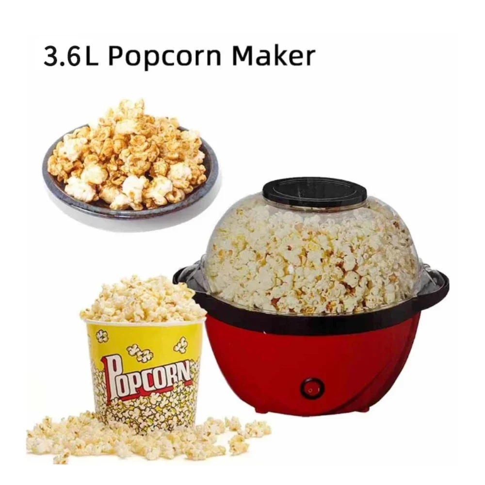 New Arrival 3.6L Small Electric Air Home Theater Popcorn Home Use Fully Automatic Popcorn Machine Nostalgia Mini Popcorn Machine 6