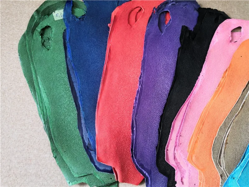 28cm x 9cm 컬러 타이 그라운드 펄 피쉬 레더, 진주 가죽 수제 DIY 휴대폰 케이스 카드 스트랩 지갑 원단