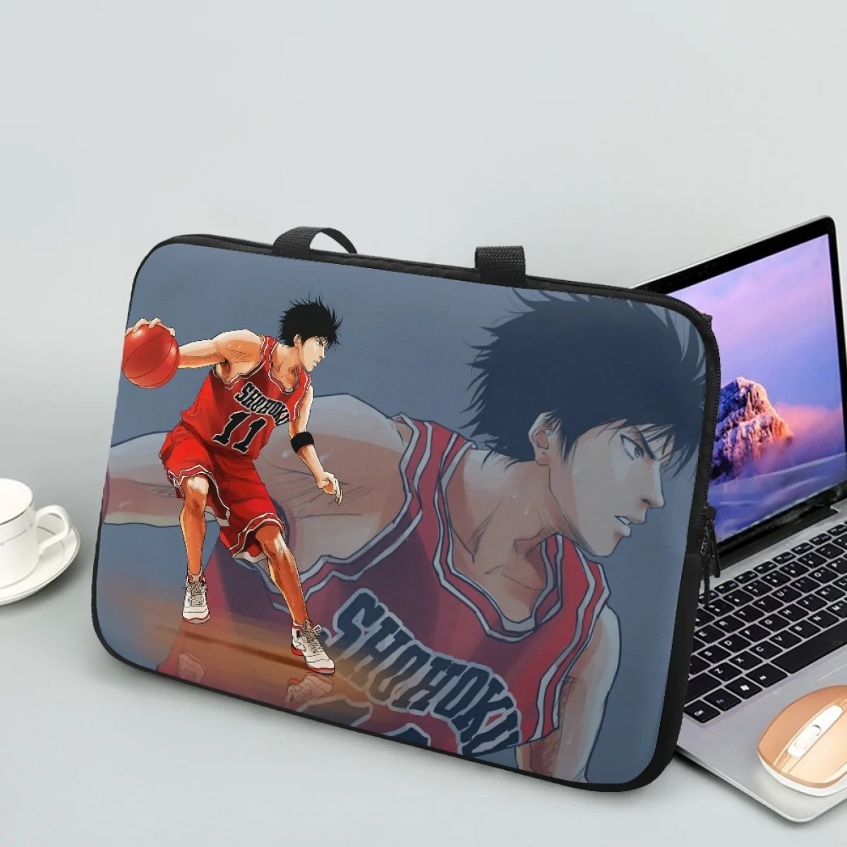 Slam Dunk Japanese Anime Designer Tablet Bag Per Adulti Retro Zipper Ladies Portable Notebook Cover Protettiva Borsa Per Laptop Regali