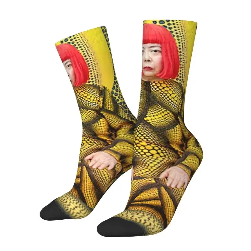 

Funny Pumpkin Power Yayoi Kusama Socks Men Women Warm 3D Print Pop Art Sports Football Socks
