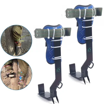 Tree Climbing Spike Set Portable Piercing Tree Climbing Tool with Safety Belt Load 100kg for Climbing Logging Picking Hunting 2
