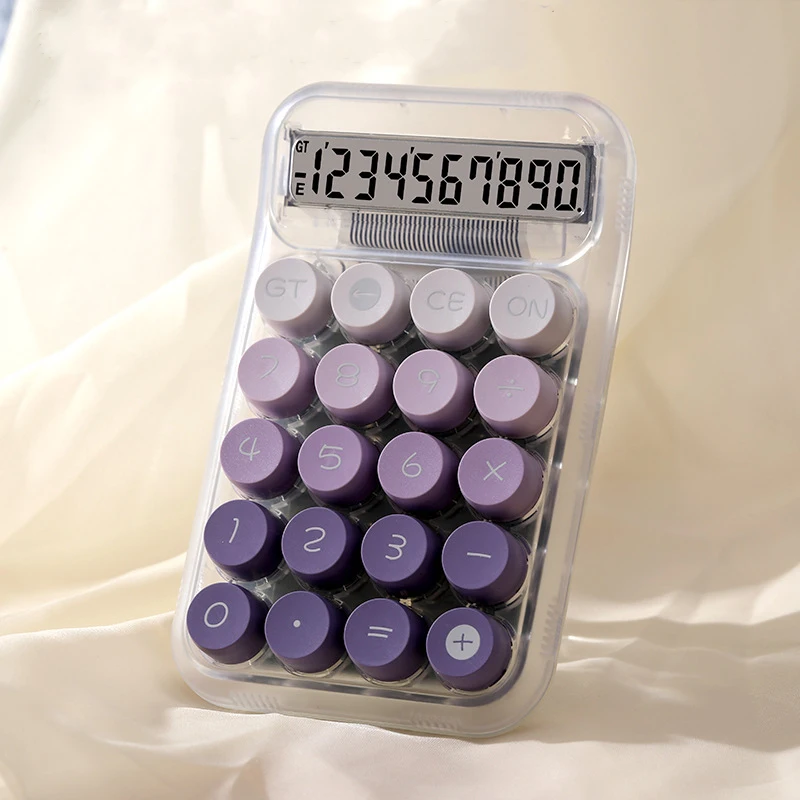 

Калькулятор с механической кнопкой и 10-значным дисплеем, большой калькулятор с ЖК-дисплеем, стандартный калькулятор для школы и дома