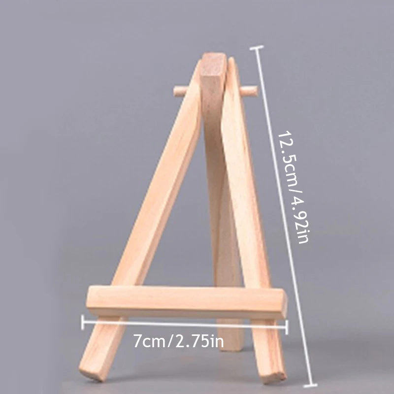 New Natural Wood Mini Easel Frame Tripod Display Meeting Wedding Table Name Card Stand Display Holder Children Painting Craft images - 6