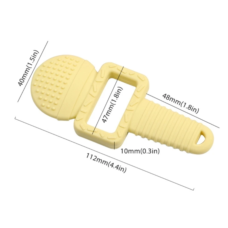 Baby Teether Microphone Shape Silicone Teethers Infant Teething Toy Chewing Toy for Babies Teething Pains teething toys silicone teething toys baby teething toys silicone teether silicone teething beads