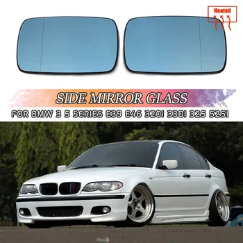 For BMW E46 Blue Left Right Side Car Glass Heated Rearview Mirror Glass 1998-2006 1