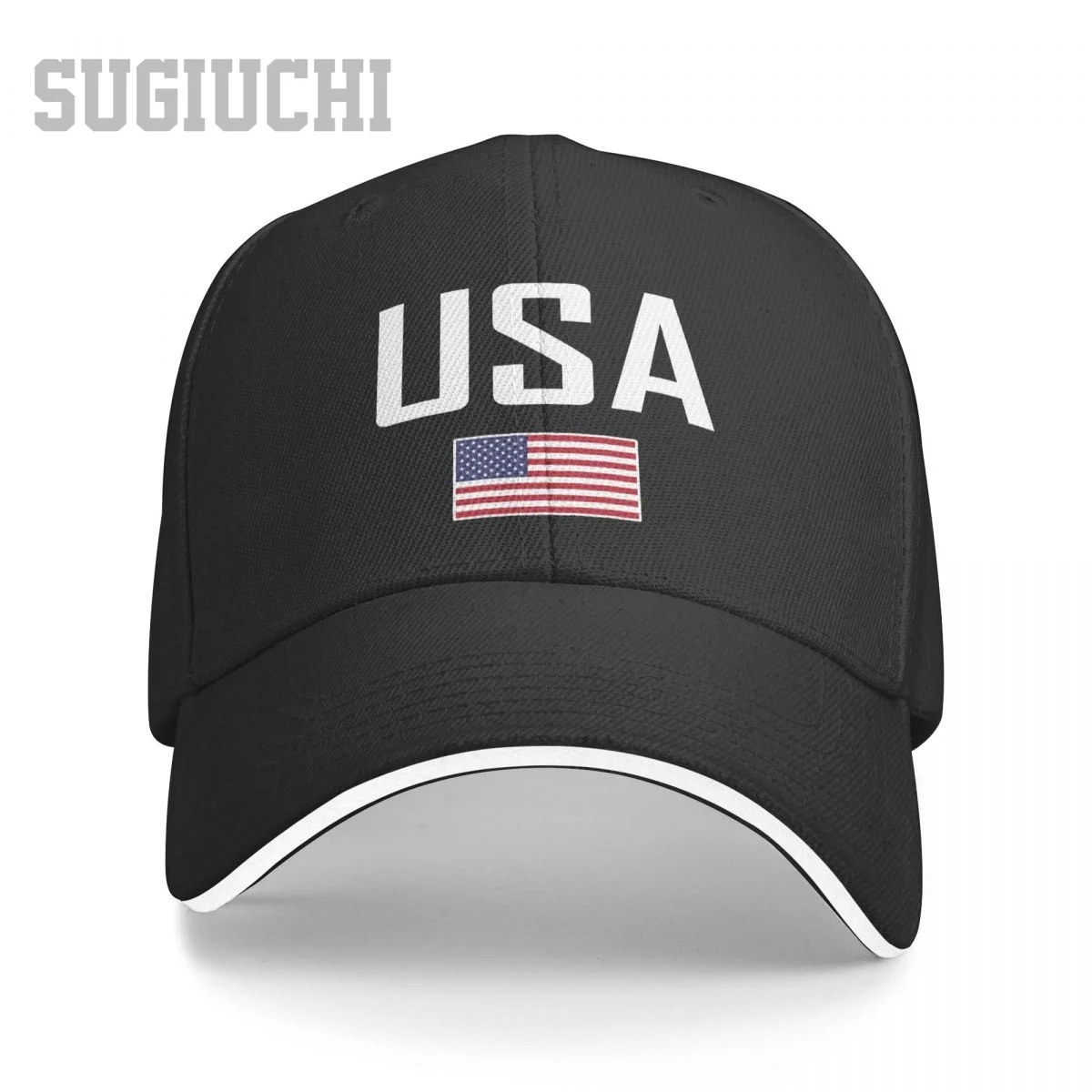 

Унисекс, сэндвич, США, флаг и шрифт, бейсболка, мужские и женские кепки в стиле хип-хоп, стандартная шляпа для рыбалки