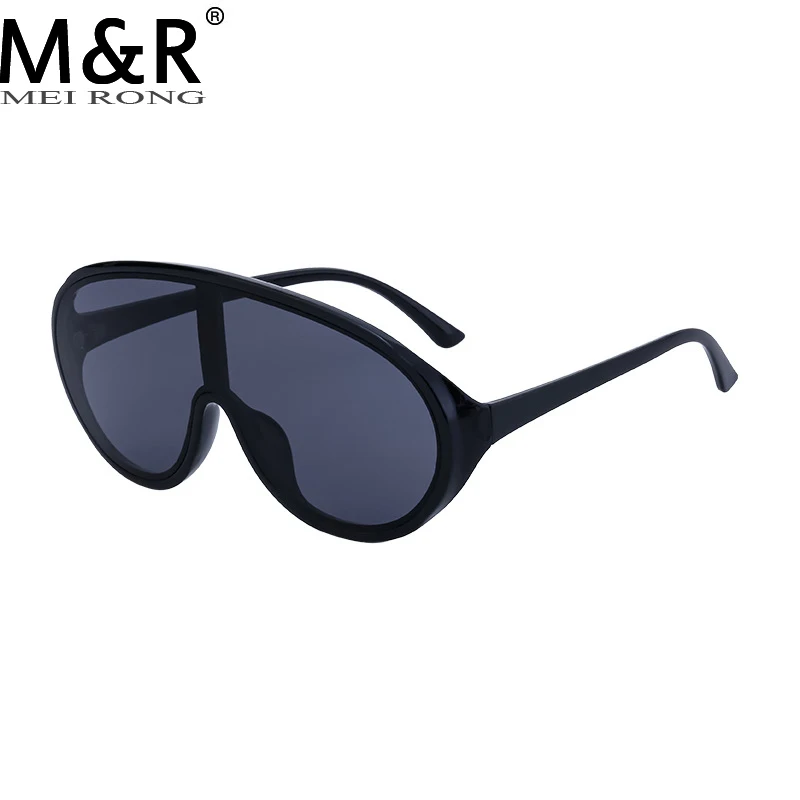 

2024 New One piece Oval Women's Sunglasse Personalized Black Versatile Glasses Frame Outdoor Riding Windproof Sunnies Gafas