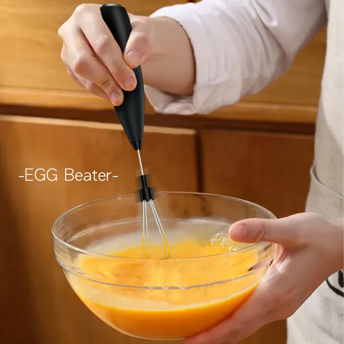 Milk Frother Electric Milk Frother Handheld Mini Whisk for Coffee Latte Cappuccino Kitchen Tools Household Essentials