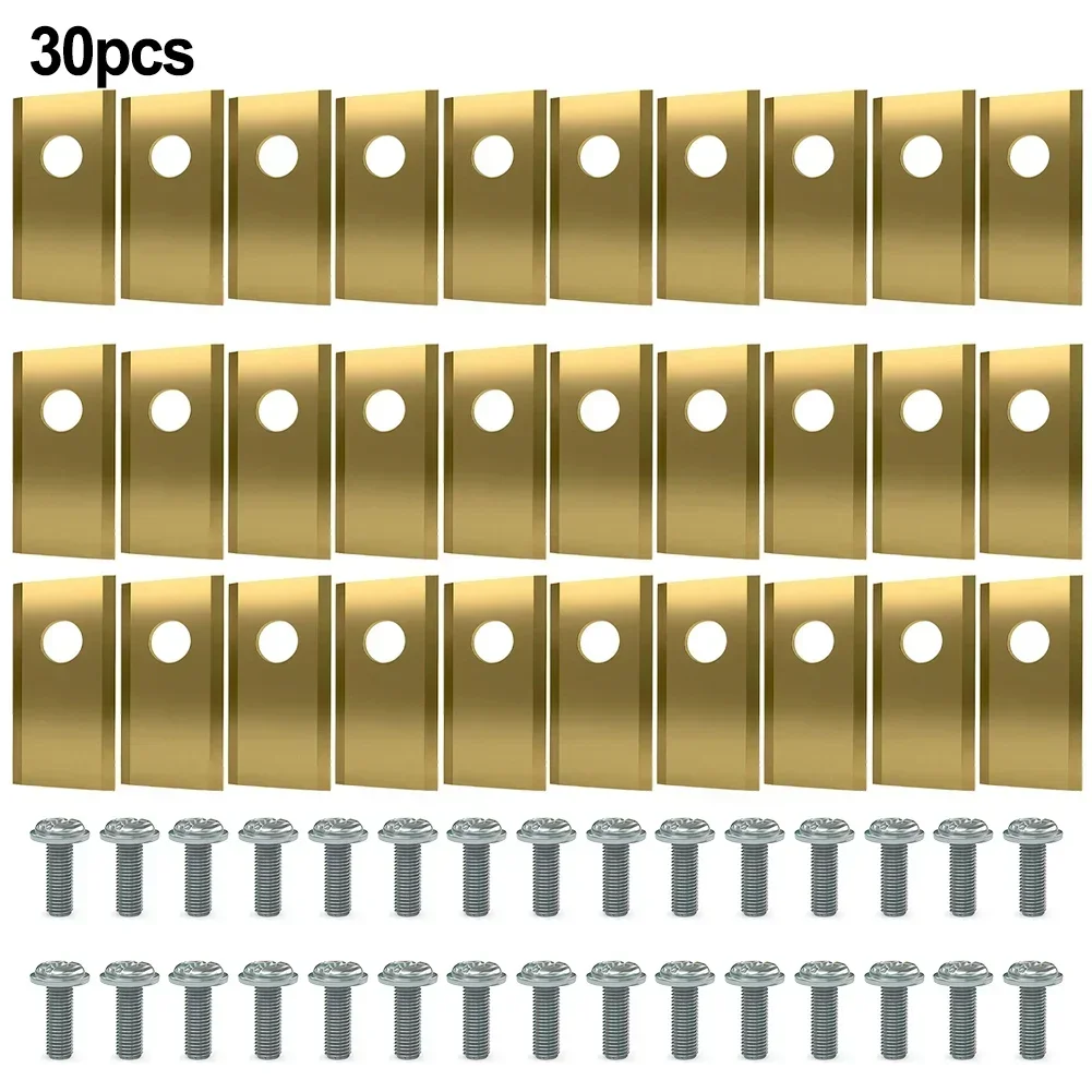 Power Tool Accessories Brush Cutter Parts Brushcutter Replacement Parts Brush Cutter Kit Grass Trimmer Accessories Lawn Mower Accessory Lawnmower Blade 18/30pcs Stainless Steel Blades Replacement For Worx Robotic Lawnmower Cutting Blade Set Lawn Mower repair spare Parts