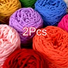 2Pcs Hand Knitting Thin Velvet yarn Crocheting Chenille yarn Crochet mat amigrumi slipper line knit sweater blanket thread 3
