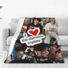 Sturniolo Triplets Blankets Handsome Boy Heart Travel Flannel Bedding Throws Warm Living Room Custom Bedspread Birthday Gift 1