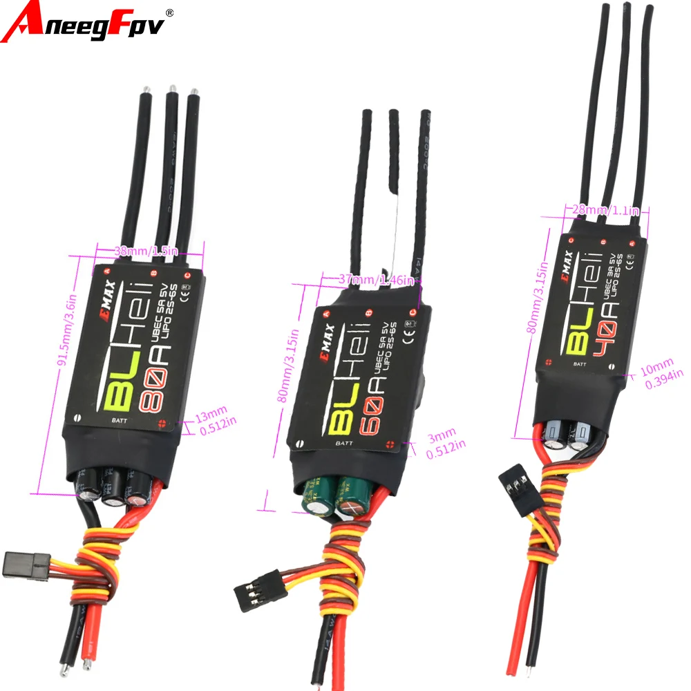 Micro moteur ESC 12A-80A pour drone RC, lot de 2