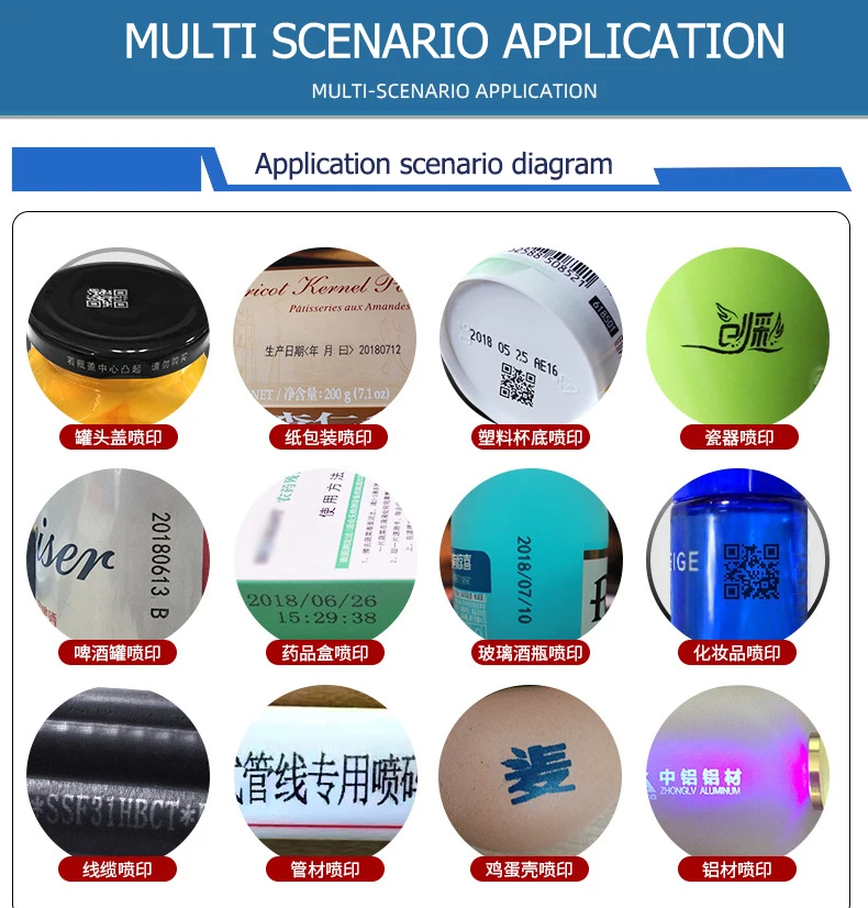 Impressora a Jato de Tinta Portátil do Jato da Mão da Multi-língua do Número de Série do Código de qr da Imagem de 12.7mm Térmica Código da Imagem 12.7mm do de qr 14 do jato da mão da multi-língua do