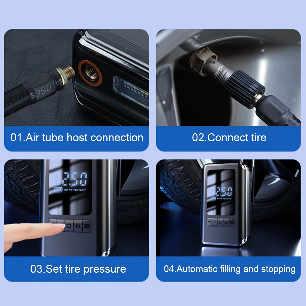 �޴�� ���� ����, USB ������ ���� LED ������ ���÷���, �ٱ�� ���� ���� ����, 2x2000mAh, 130PSI